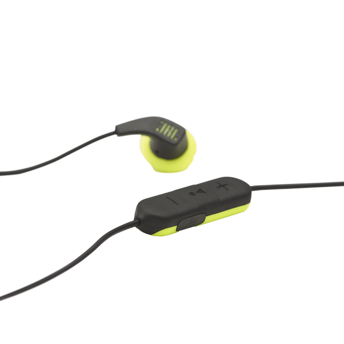JBL Endurance RUNBT - Green - Sweatproof Wireless In-Ear Sport Headphones - Detailshot 5 image number null